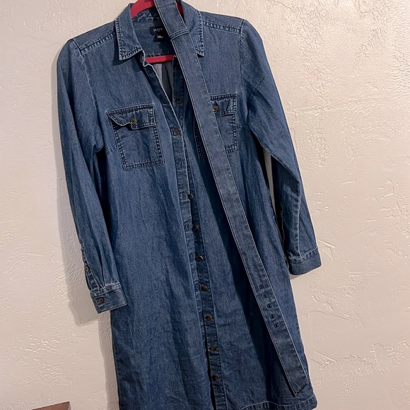J Crew Denim Shirtdress - Picture 2 of 8